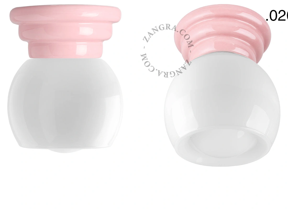 pink porcelain Art Deco light Daniel