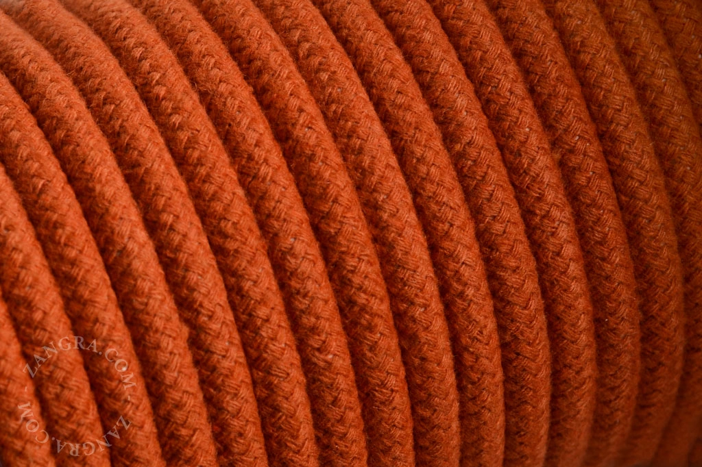 tekstilledning - orange bomuld