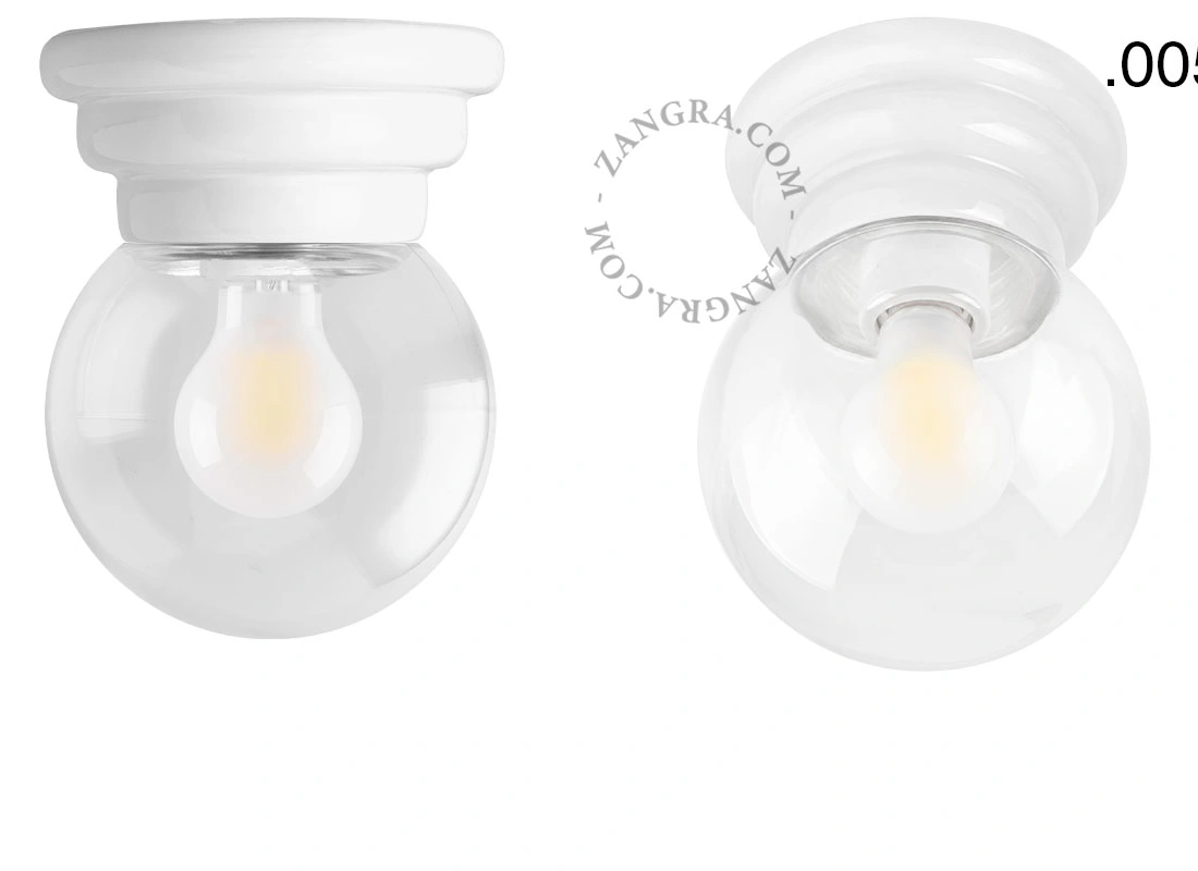 white porcelain Art Deco light Daniel