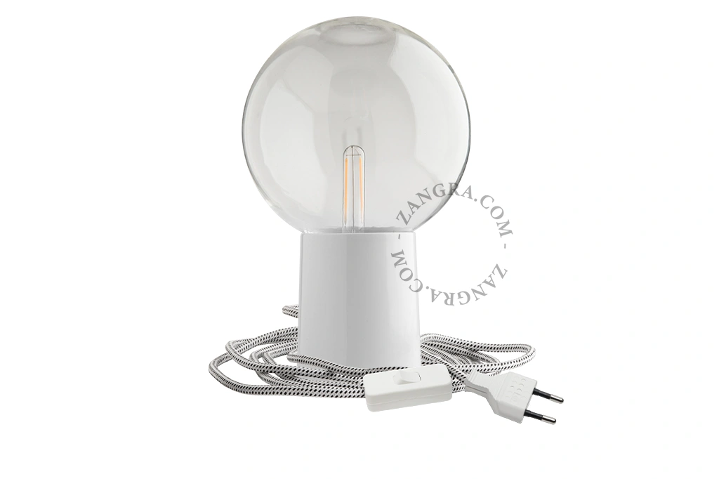 white porcelain table lamp