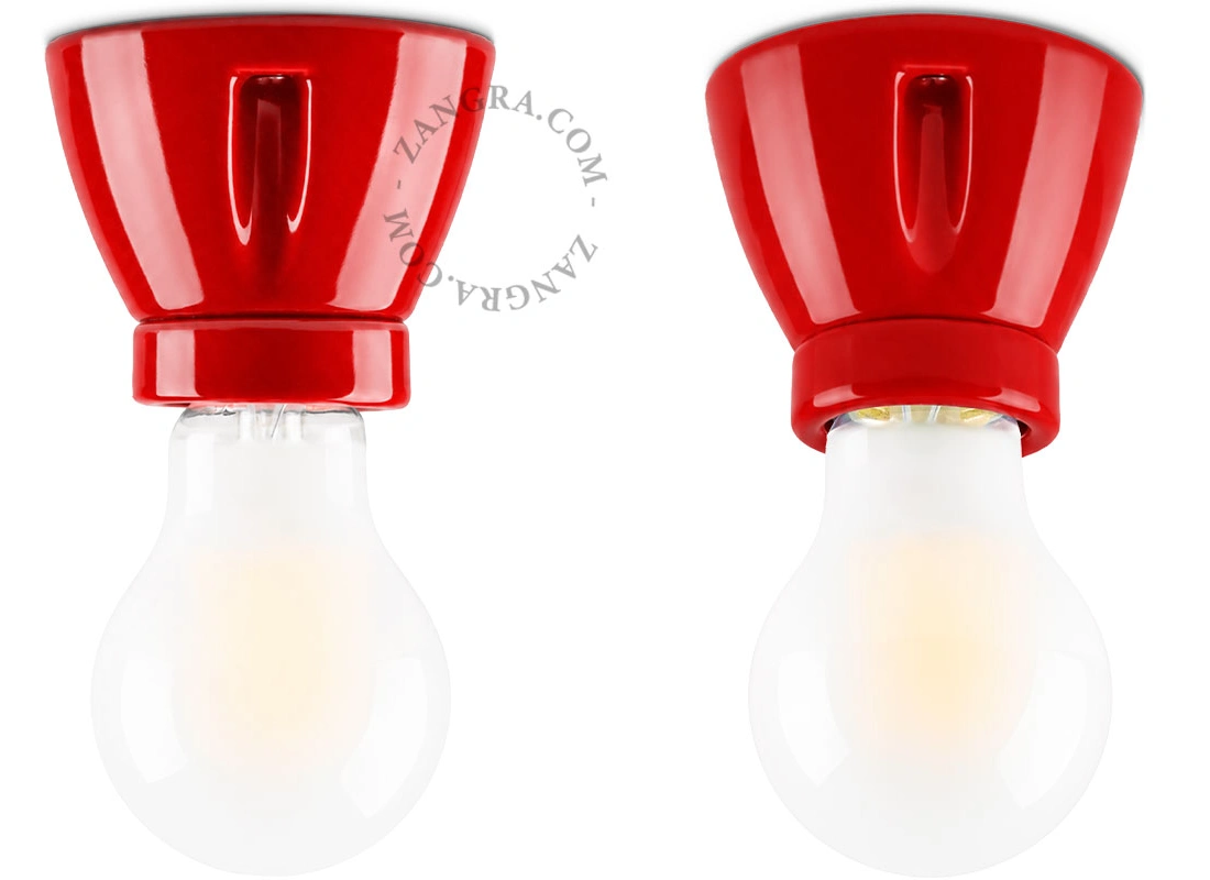 porcelanowa lampa czerwona