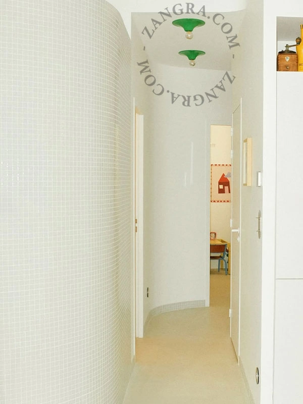 applique ou plafonnier vert - Ø 26 cm