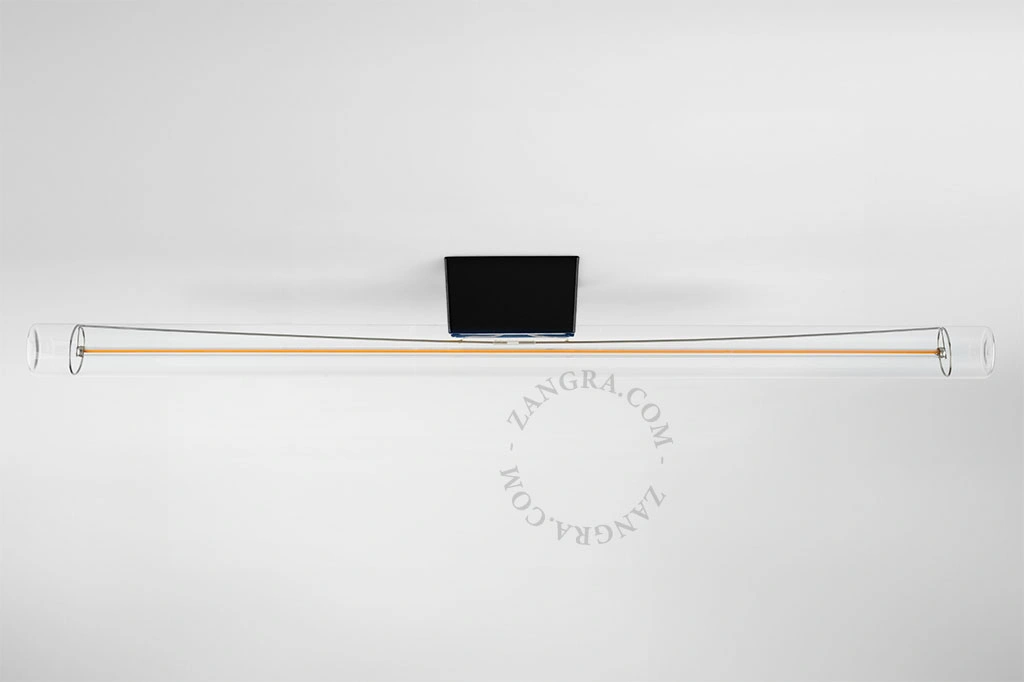 black wall or ceiling light S14d - 50 cm
