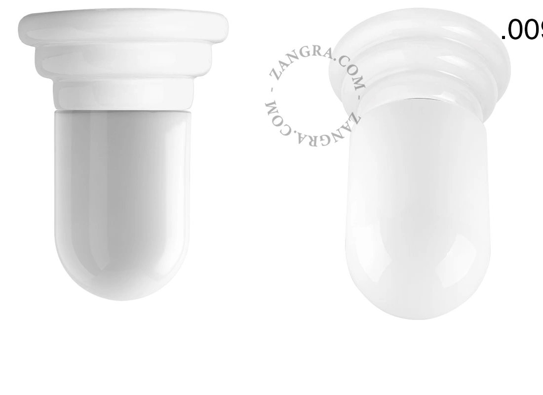 white porcelain Art Deco light Daniel