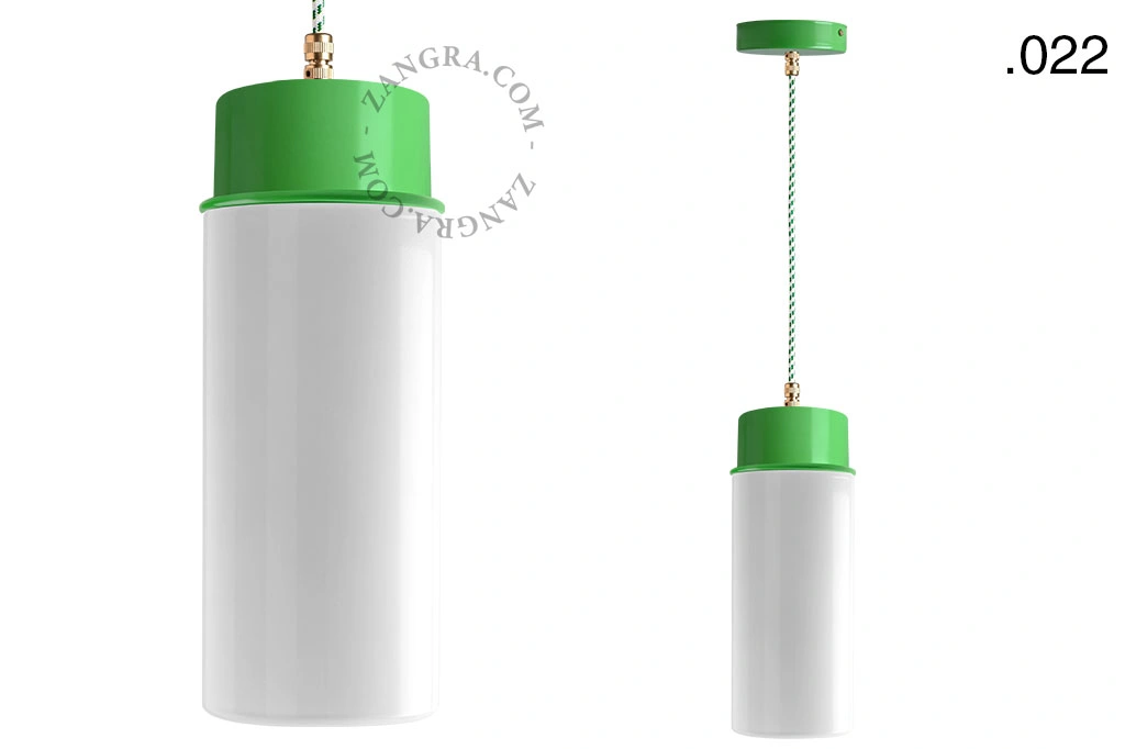 candeeiro suspenso verde - abajur de vidro - Ø 10cm