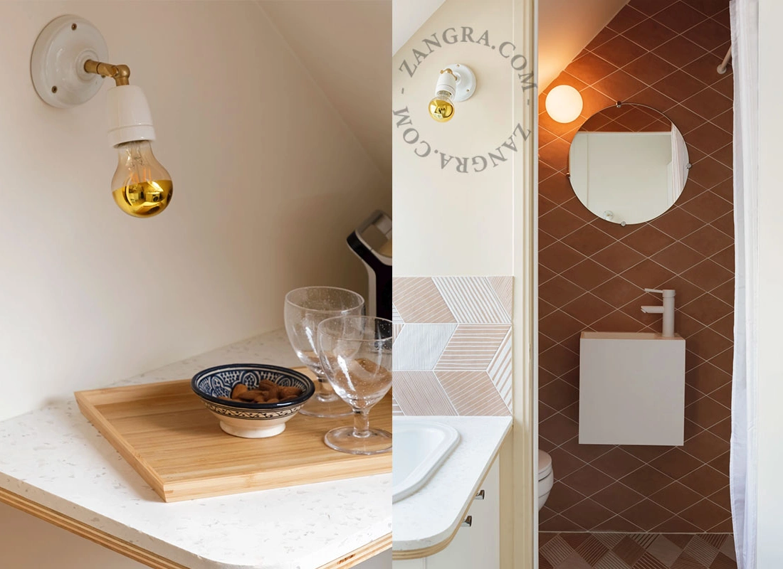 E27 dimmable filament LED light bulb - gold and clear glass - 2700K - 2.5W