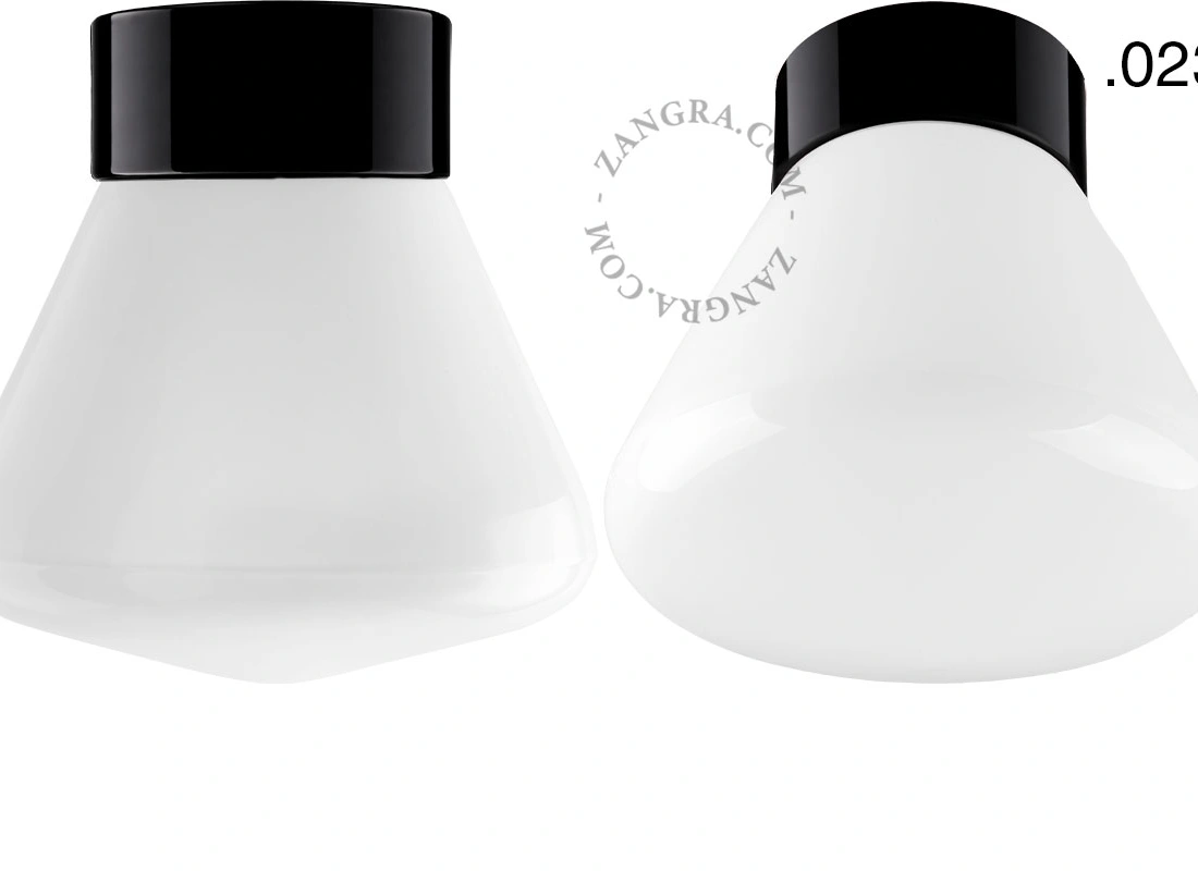 black porcelain lamp David - Ø 10cm