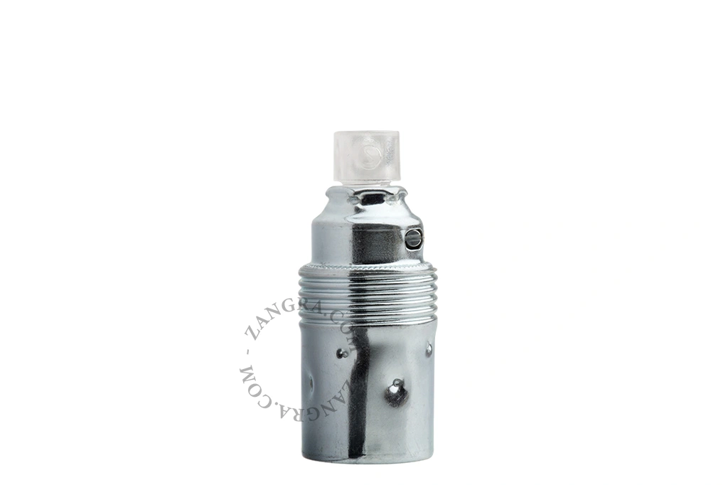 E14 silver-coloured lamp holder