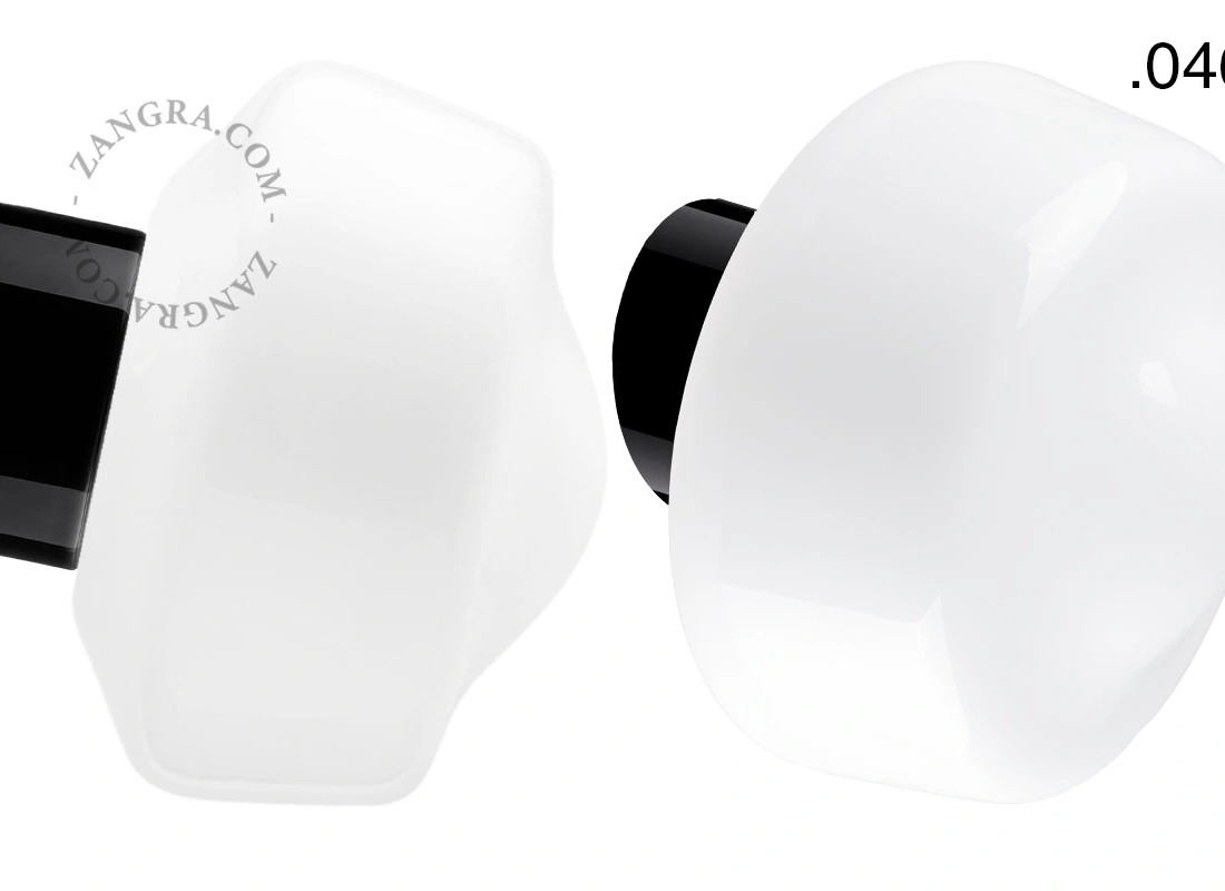 czarna porcelanowa lampa ścienna David - Ø 10 cm