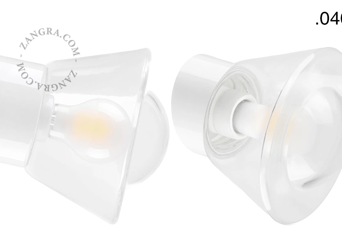biała porcelanowa lampa ścienna David - Ø 10 cm