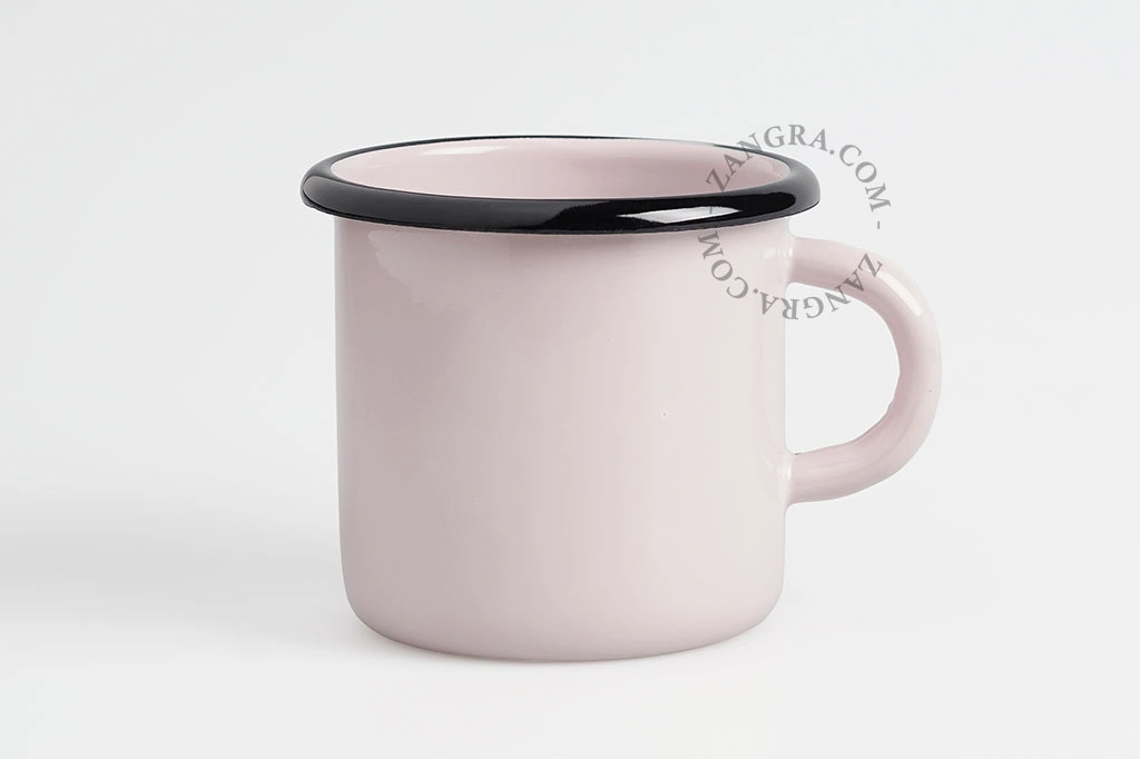 taza esmaltada 40 cl - rosa