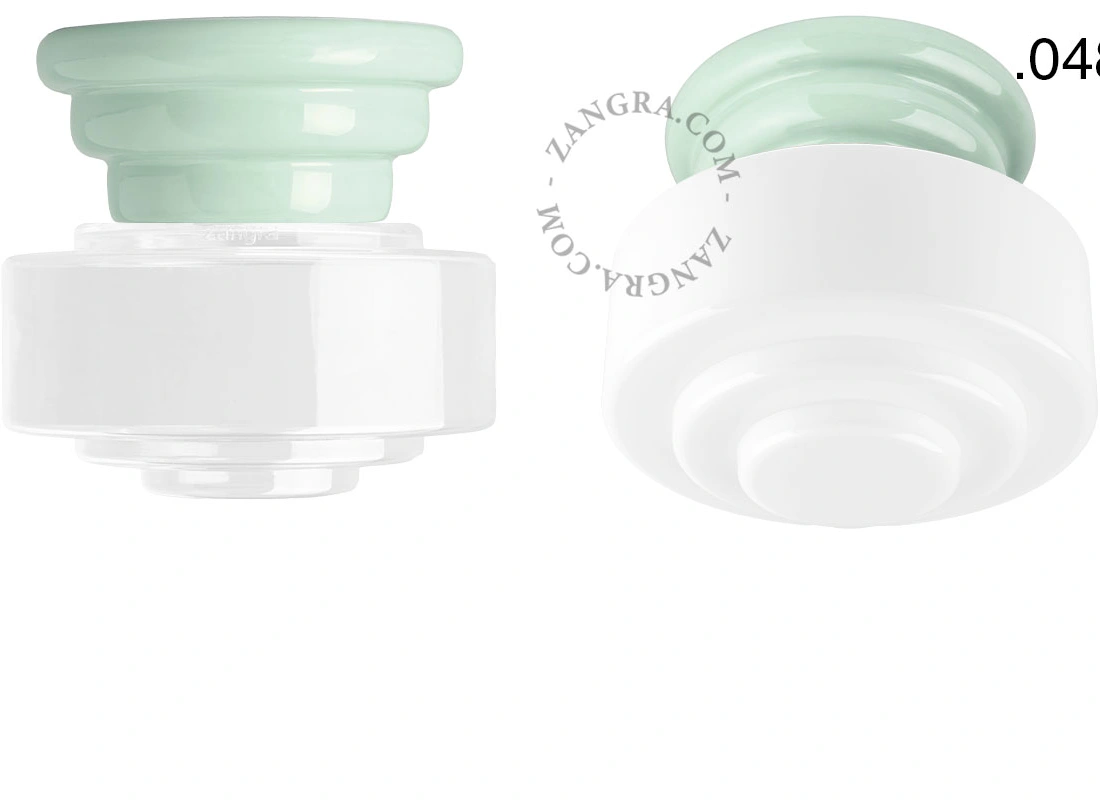 green porcelain Art Deco light Daniel