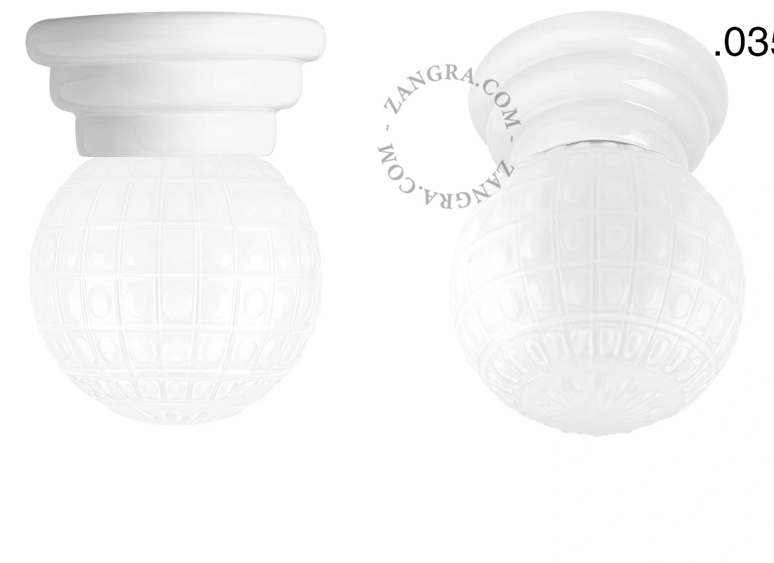 white porcelain Art Deco light Daniel