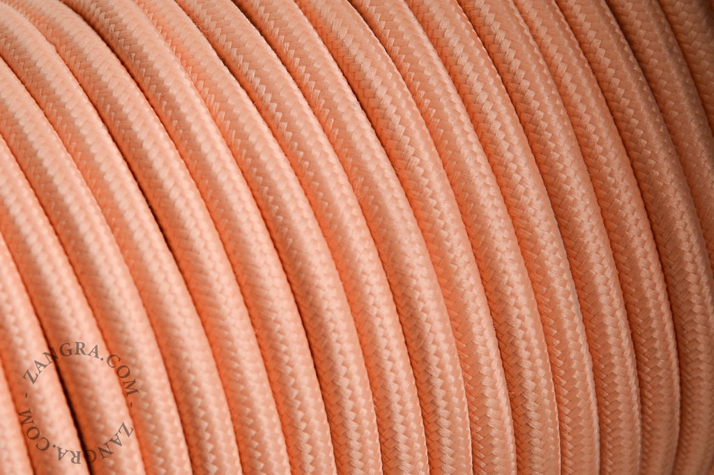 câble textile - saumon