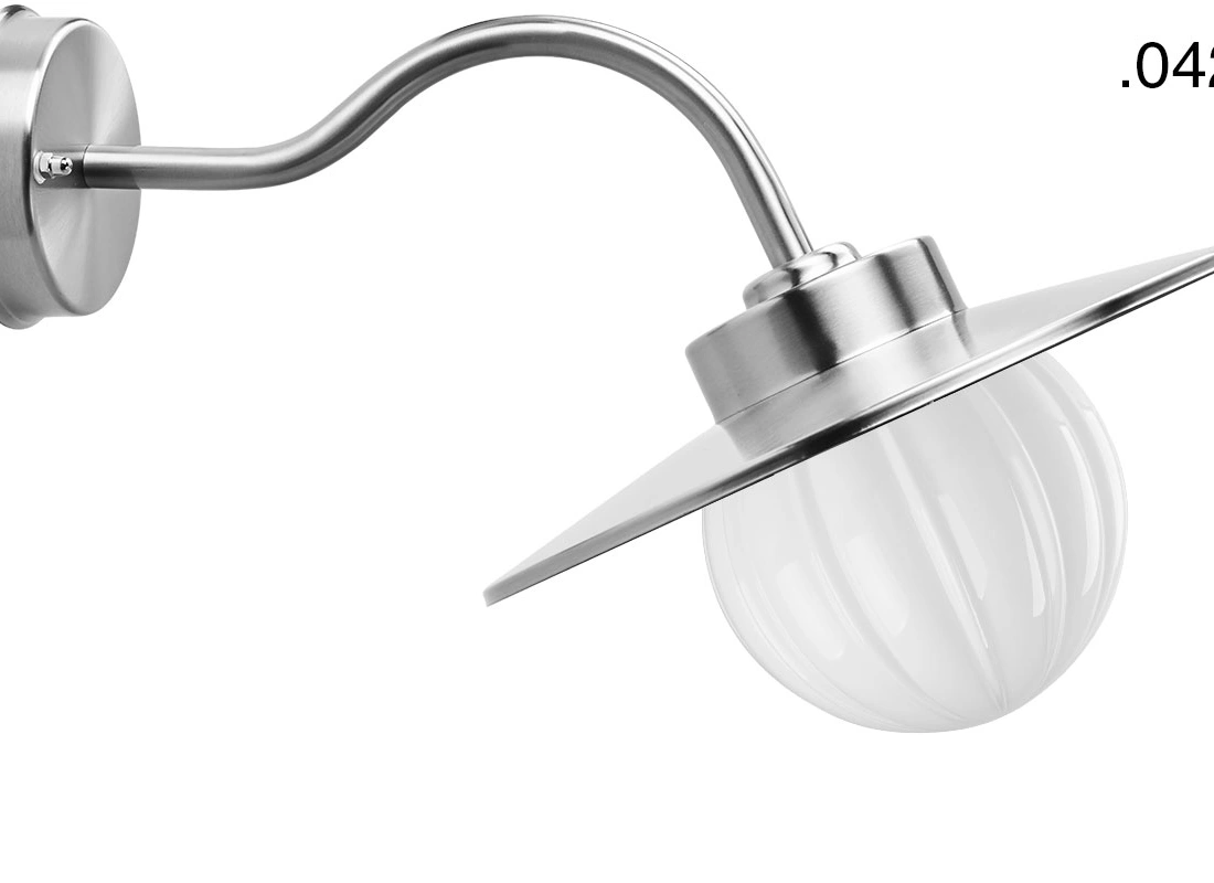 zilverkleurige industriële gevellamp Elda - IP54