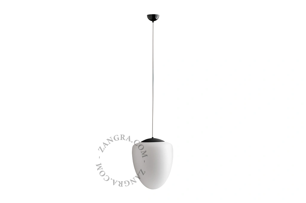 pendellampe i blæst glas - Ø 35 cm