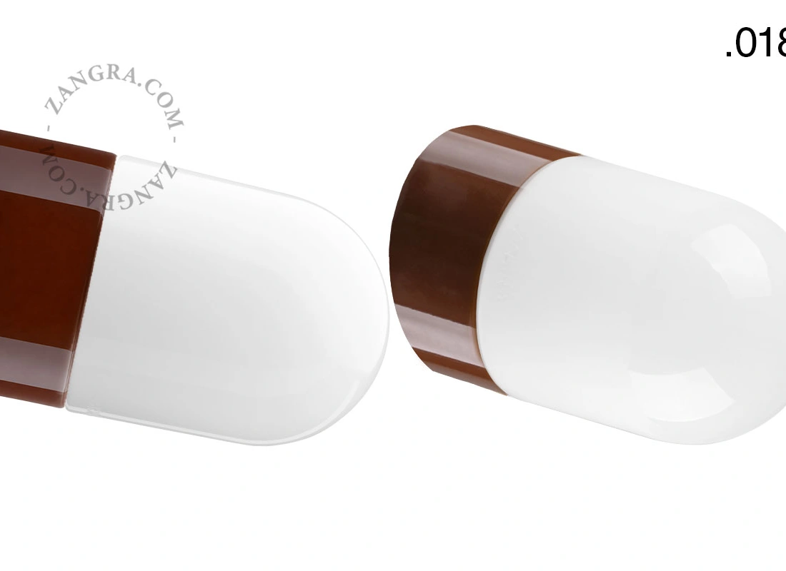 brązowa porcelanowa lampa ścienna David - Ø 10 cm