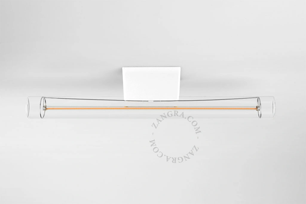 applique ou plafonnier S14d blanc - 30 cm
