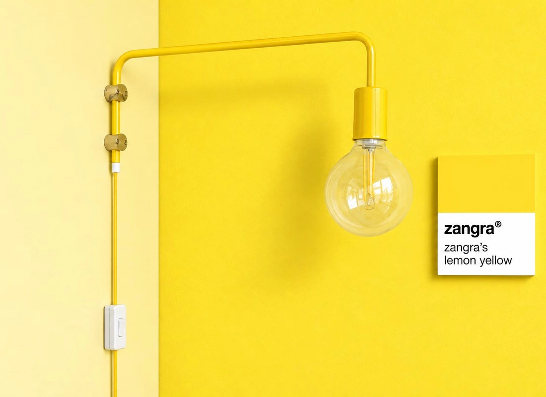lampe potence pivotante - jaune
