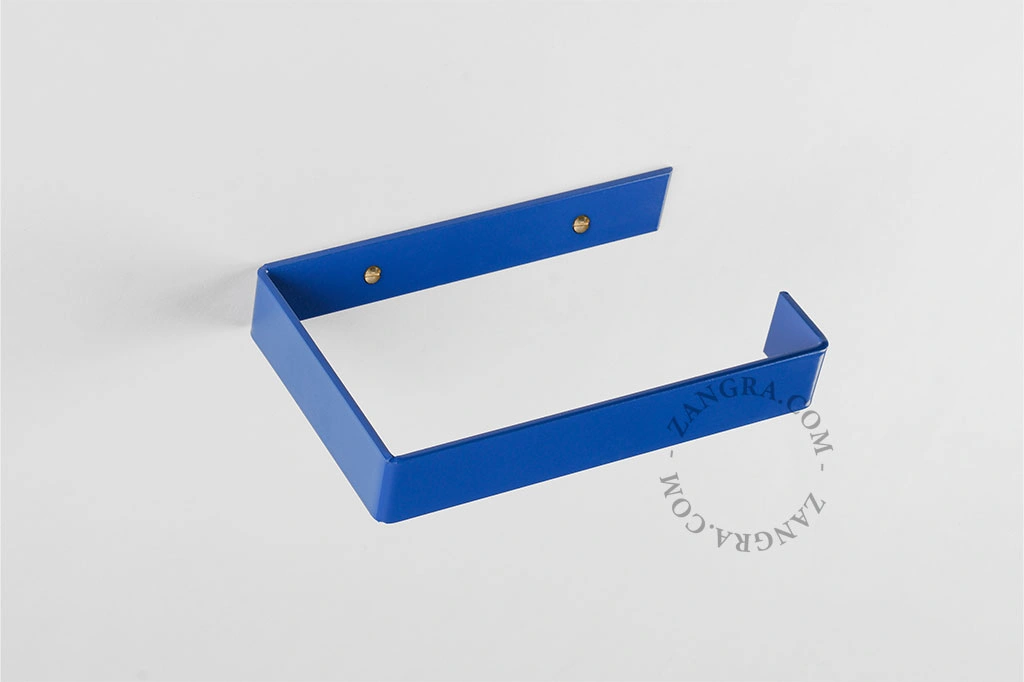 blauwe toiletrolhouder Abel
