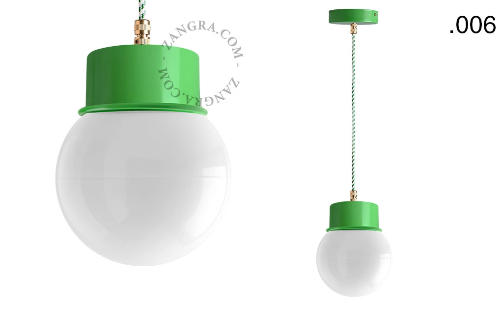 candeeiro suspenso verde - abajur de vidro - Ø 10cm