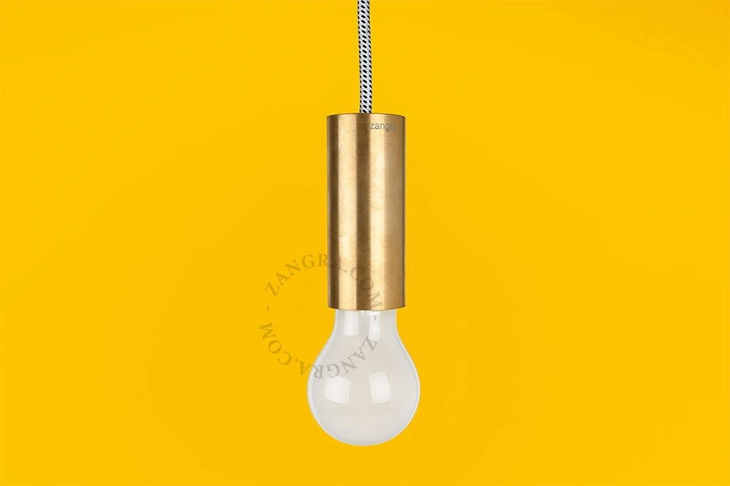 lampada a sospensione in ottone, Clarisse