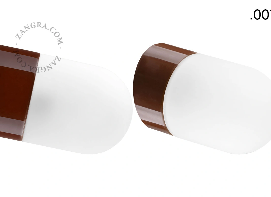 brązowa porcelanowa lampa ścienna David - Ø 10 cm
