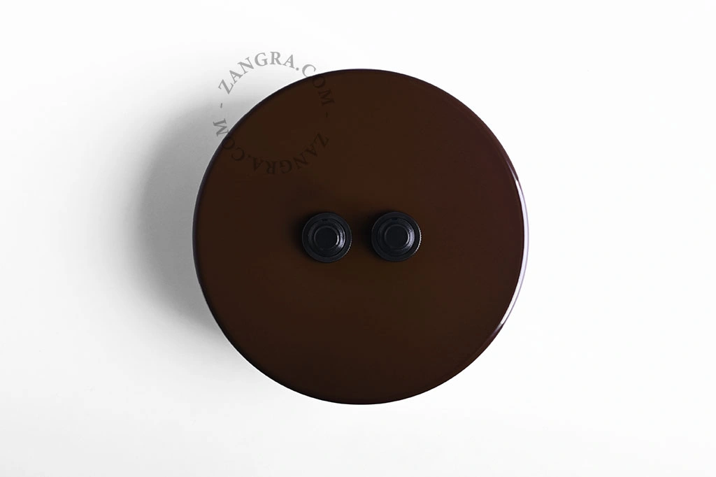 doppel-Druckschalter – braun/schwarz