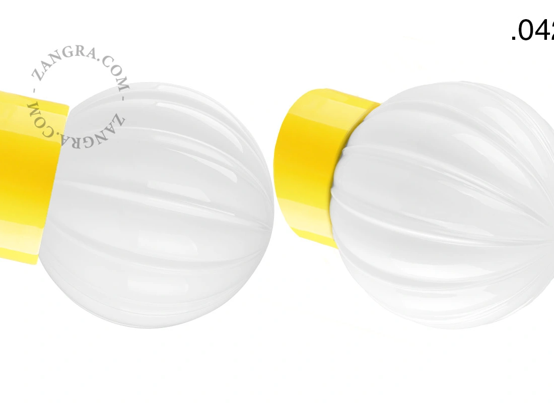 yellow porcelain wall light David - Ø 10 cm