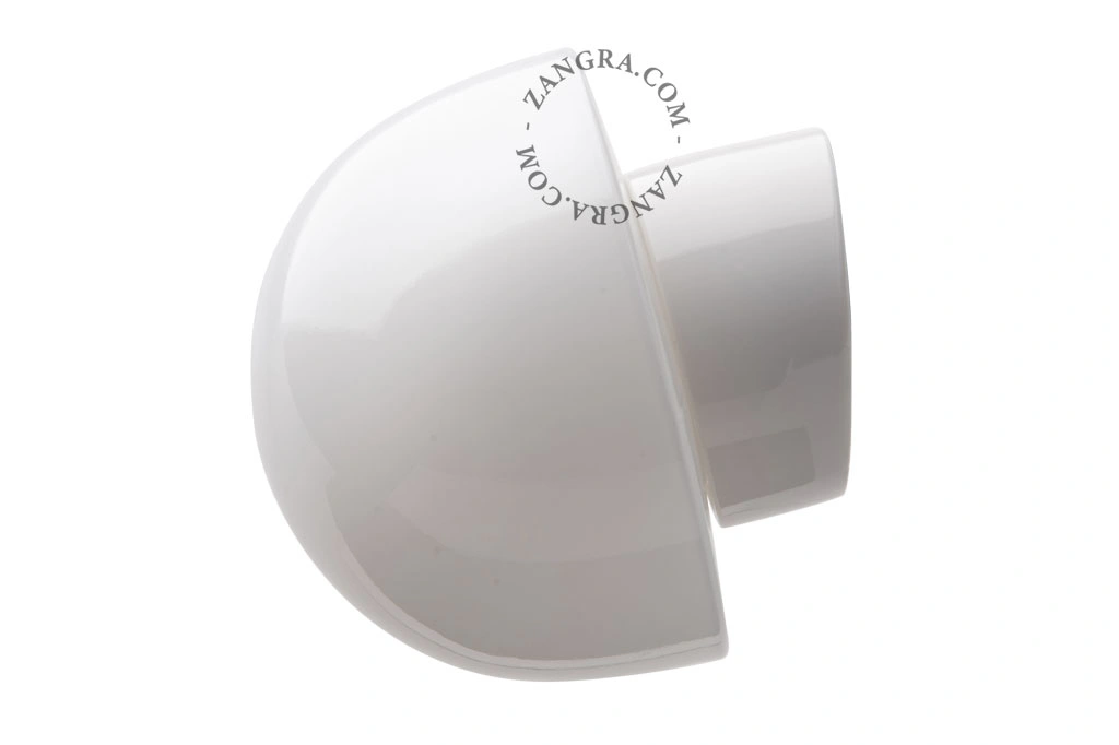 badeværelse væglampe i porcelæn med glasskærm – Ø 10cm - IP54