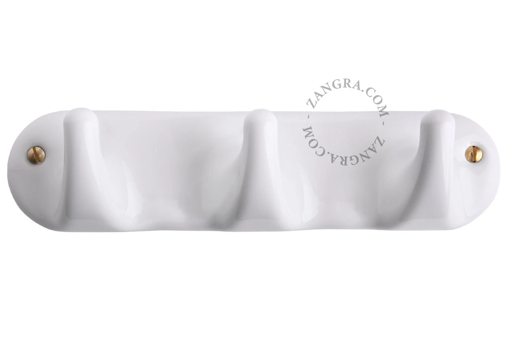 crochet en porcelaine blanche