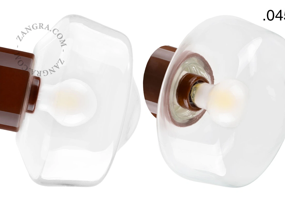 brązowa porcelanowa lampa ścienna David - Ø 10 cm