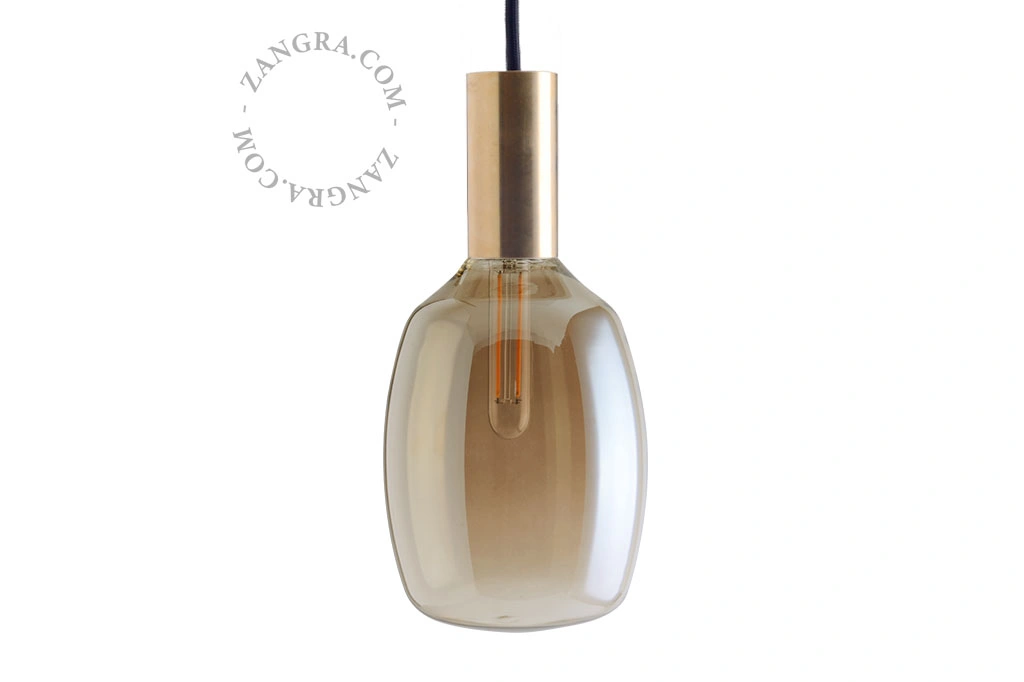 ampoule LED à filament E27 dimmable - verre fumé - capsule - 2200K - 4W