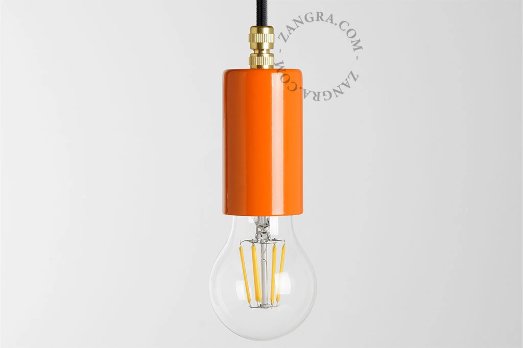 lacquered socket - orange