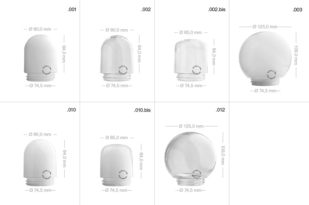 rosa vägg/taklampa - glasskärm - Ø 8 cm