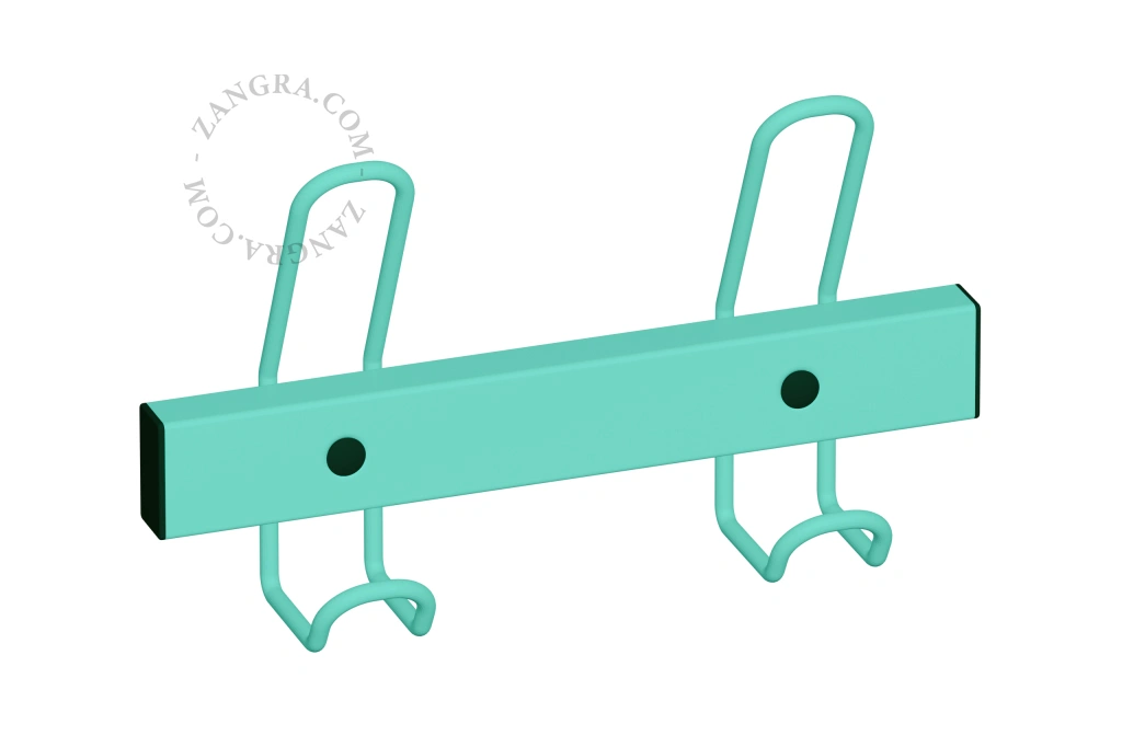light blue coat rack