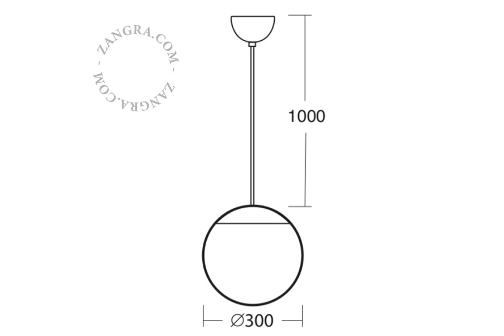 ręcznie wykonana szklana lampa wisząca - 30 cm