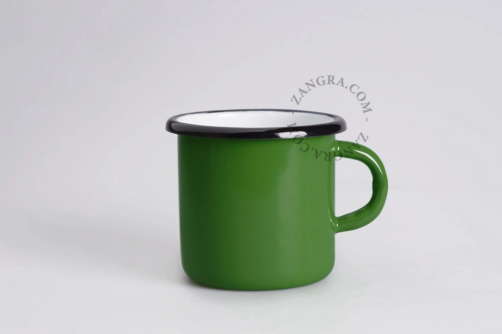 caneca de esmalte verde - 40cl