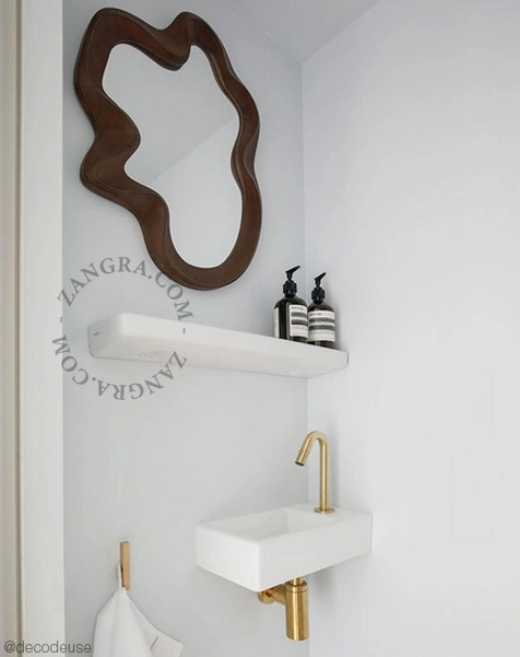 tablette murale en porcelaine blanche