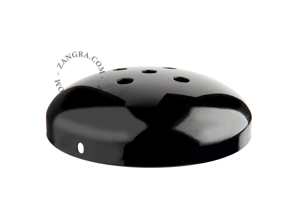 rosone da soffitto XL nero per 5 cavi