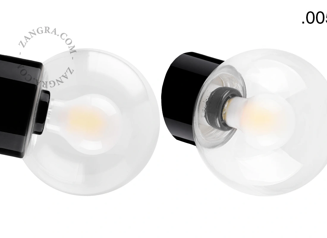 czarna porcelanowa lampa ścienna David - Ø 10 cm
