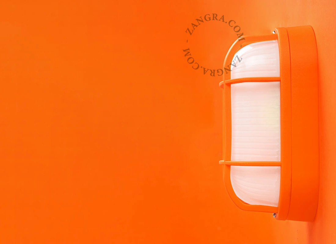 pomarańczowa lampa grodziowa Benji - IP44