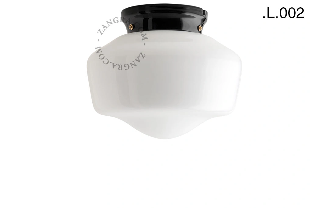 czarna porcelanowa lampa Art Deco Chaella