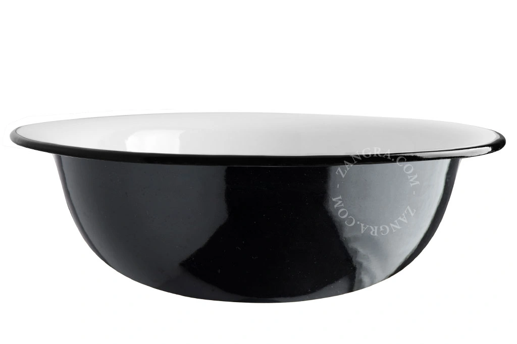 black enamel bowl - Ø 40cm