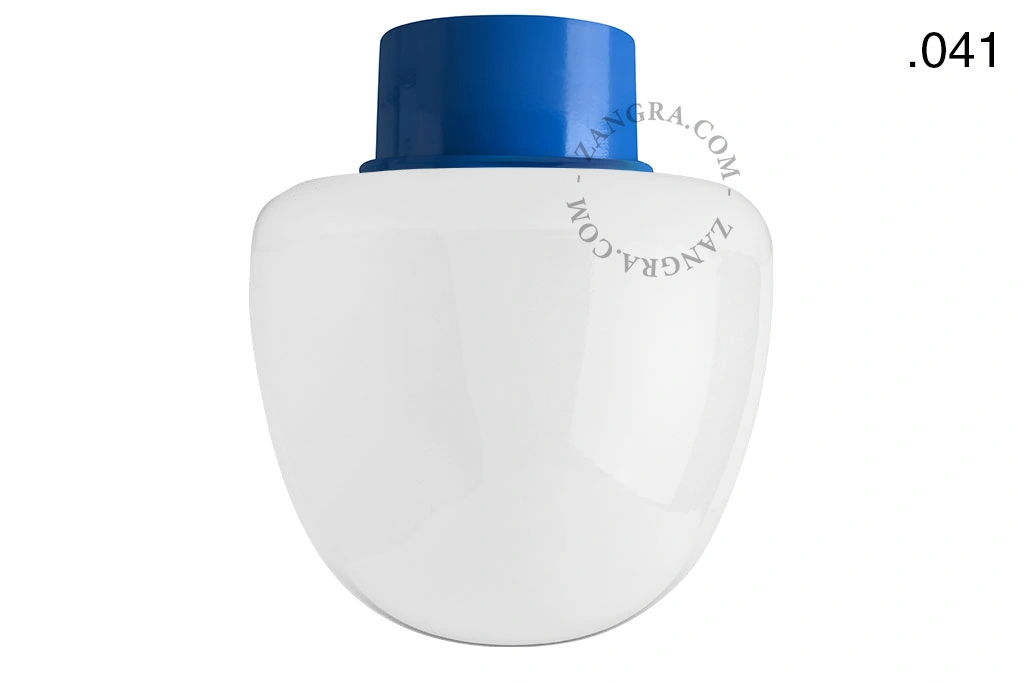 aplique o plafón azul - pantalla de vidrio - Ø 10 cm