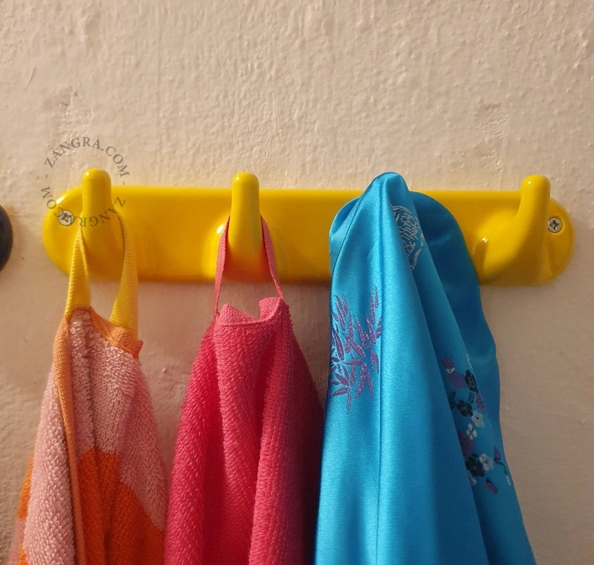 yellow porcelain hook