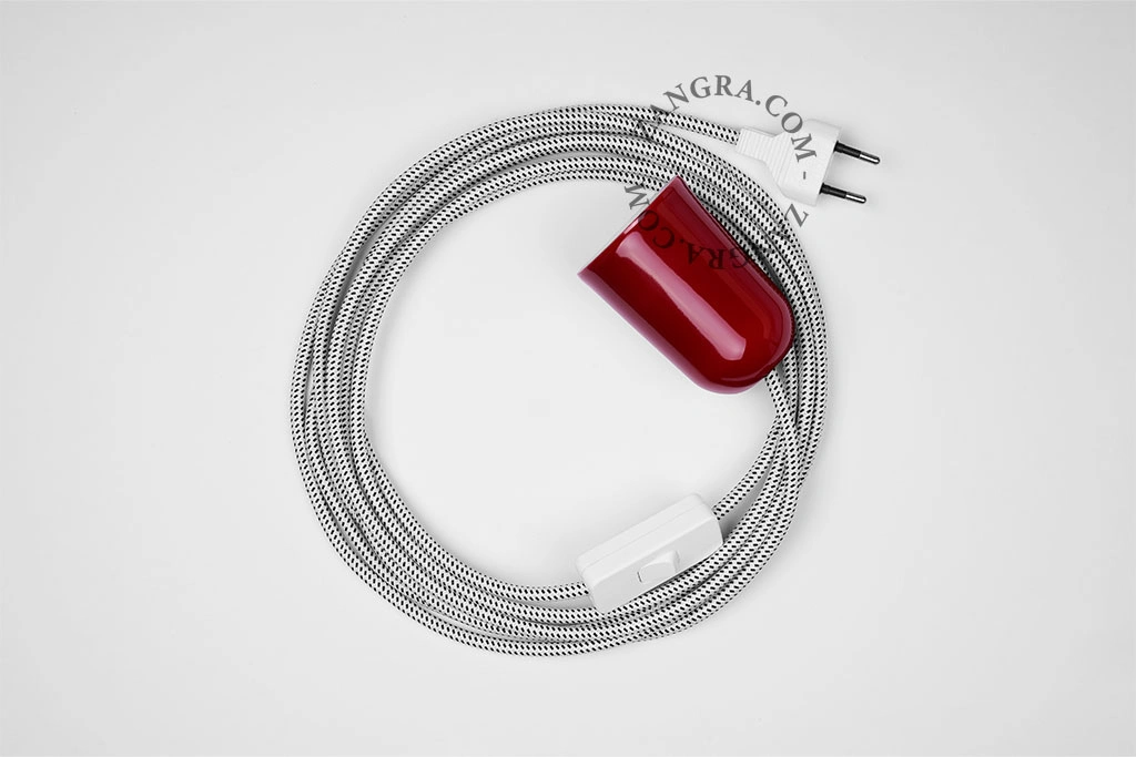 rode looplamp met stekker en knipper