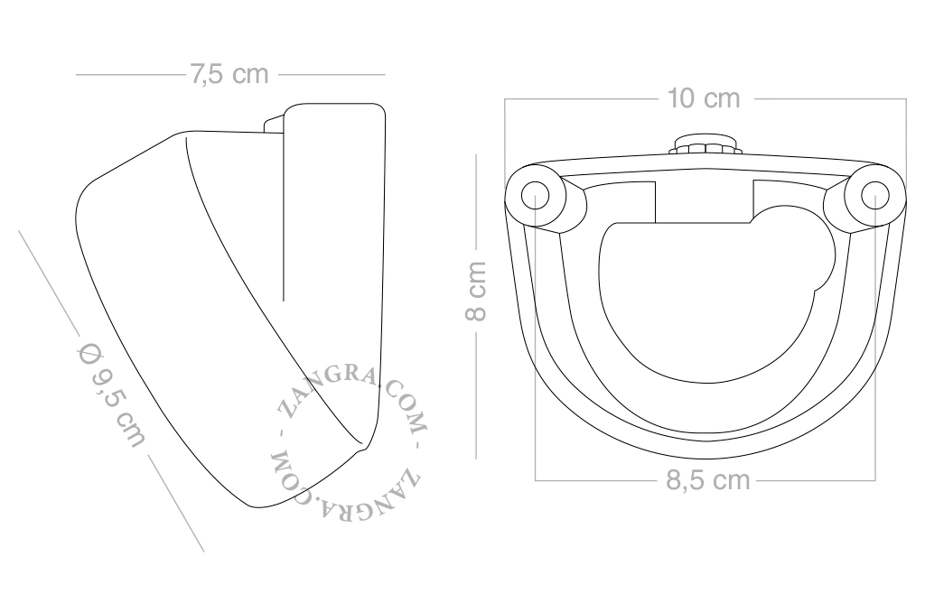 candeeiro de parede em porcelana branca para casa de banho - Ø 9,5 cm - abajur de vidro - IP54
