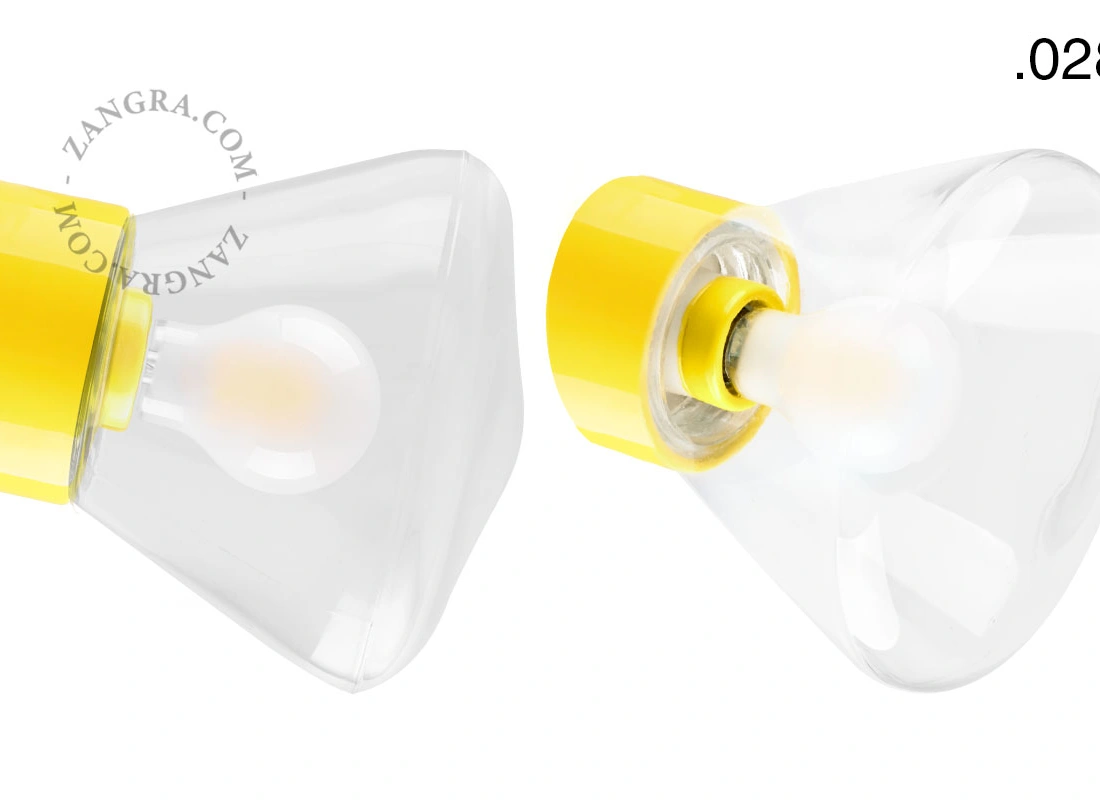 yellow porcelain wall light David - Ø 10 cm