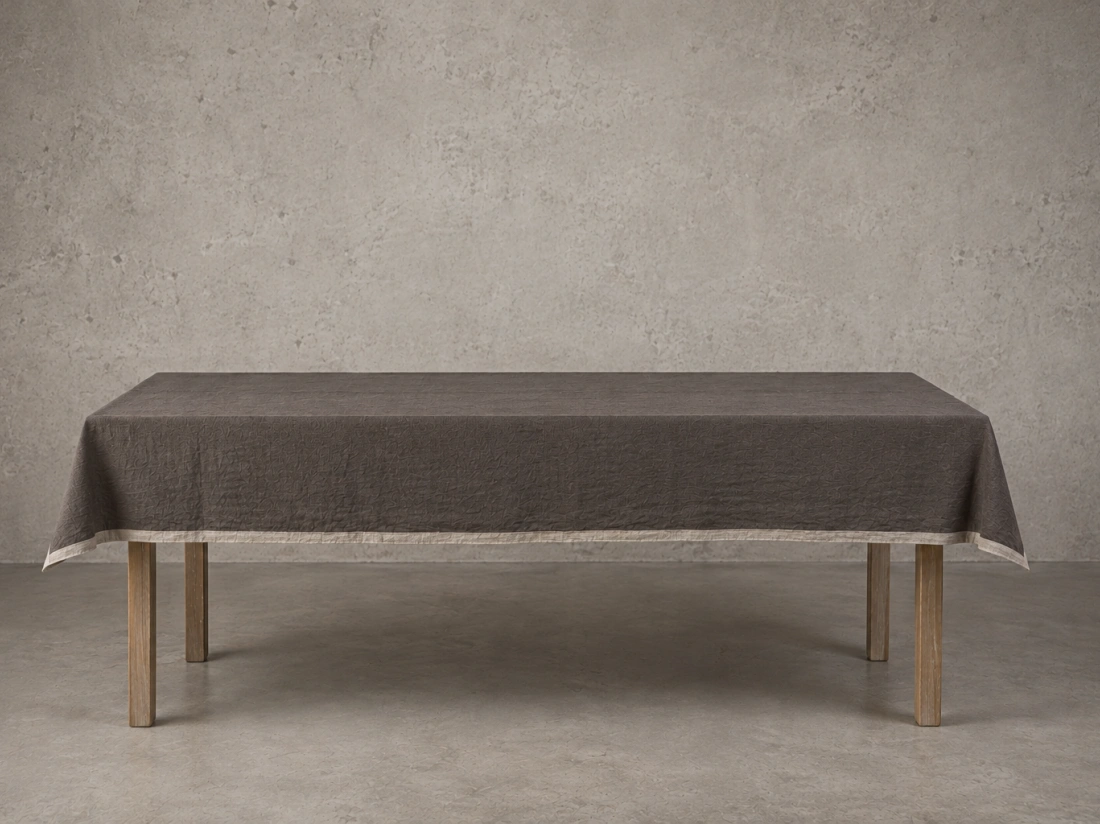100% LINEN-BORDER EDGE TABLECLOTH